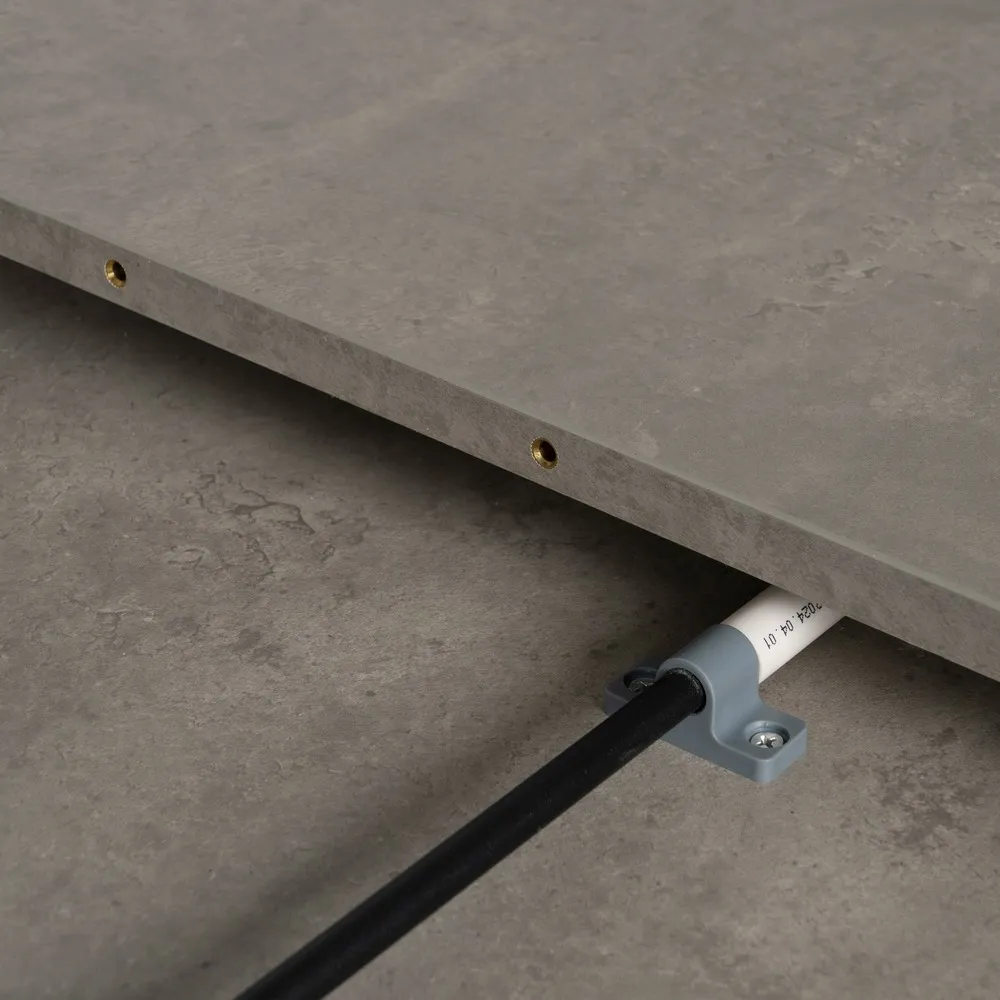 Masa extensibila MDF finisaj gri|Mese moderne extensibile pentru interioare minimaliste [10]
