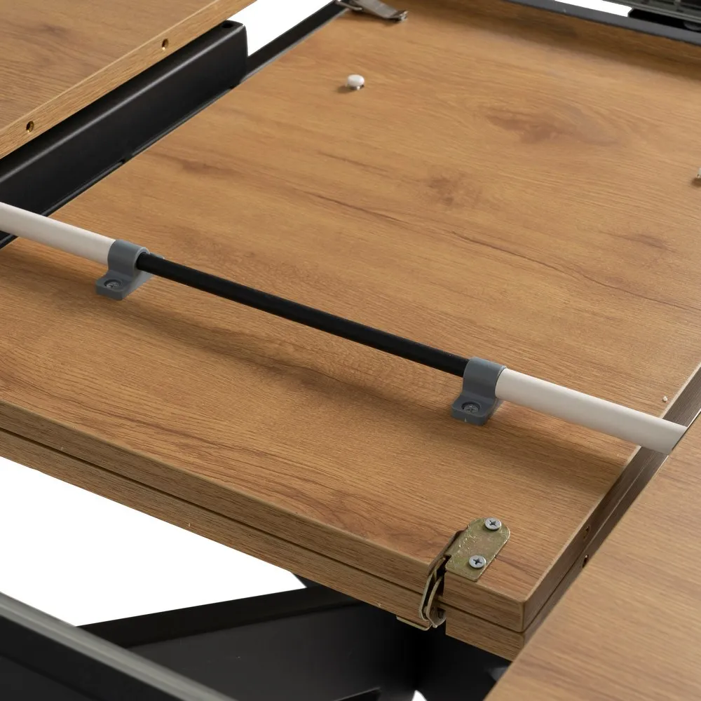 Masa extensibila MDF finisaj stejar|Mese extensibile pentru interioare moderne [11]