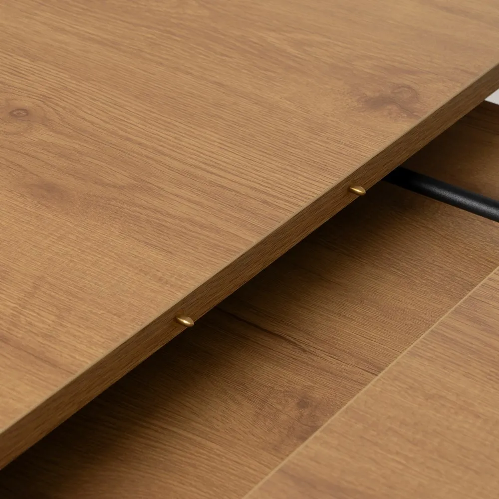 Masa extensibila MDF finisaj stejar|Mese extensibile pentru interioare moderne [9]