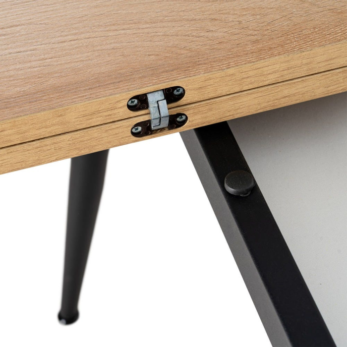 Masă extensibilă rotativă din metal și lemn [8]