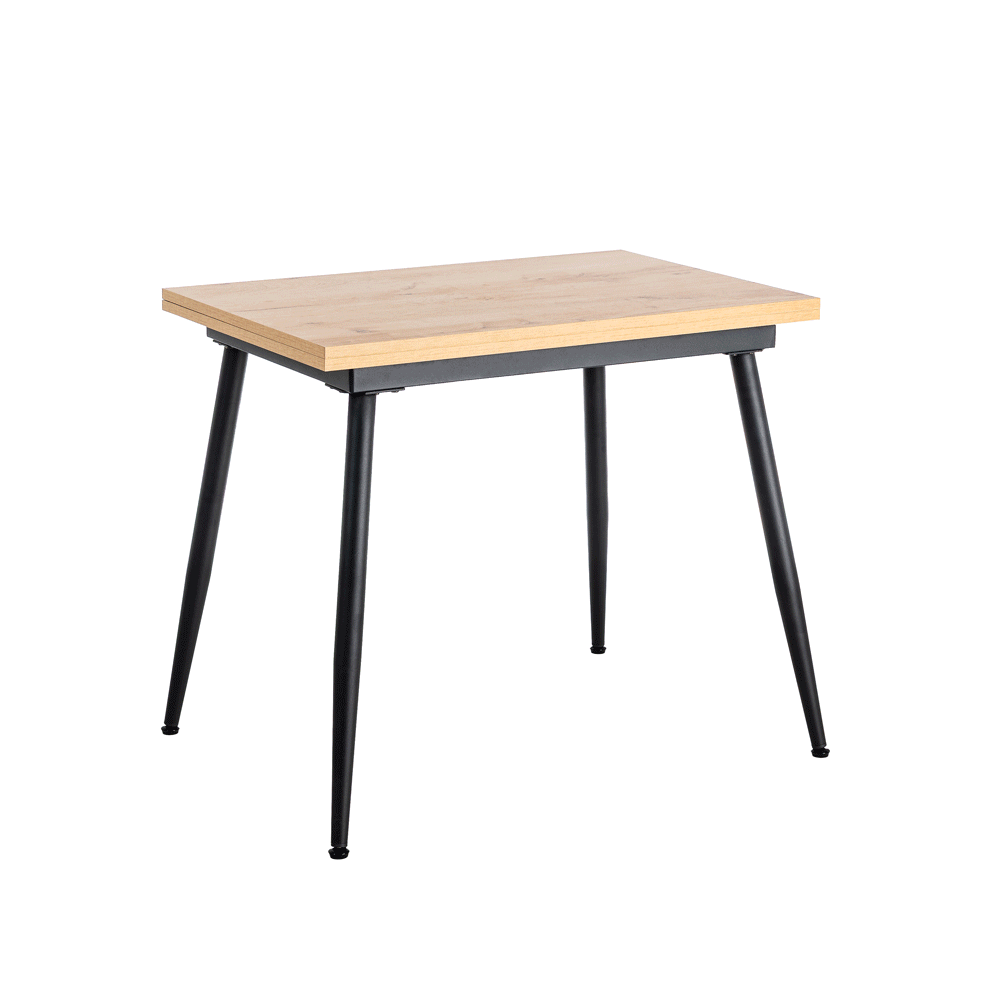 Masă extensibilă rotativă din metal și lemn [2]