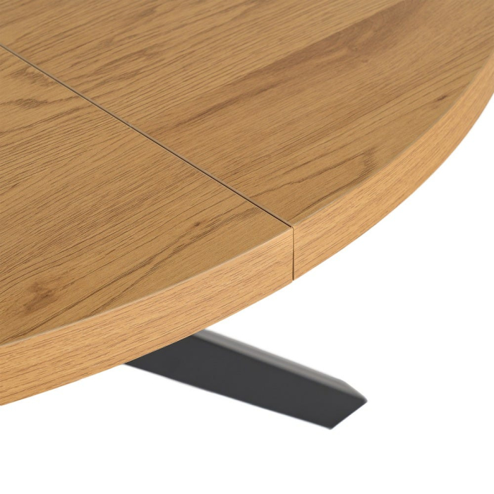 Masă extensibilă rotundă din MDF și metal [3]