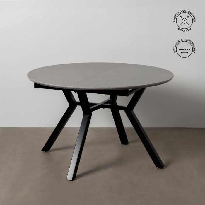 Masa Extensibila Circulara Metal Negru CreativDeco - Ideal pentru Evenimente [1]
