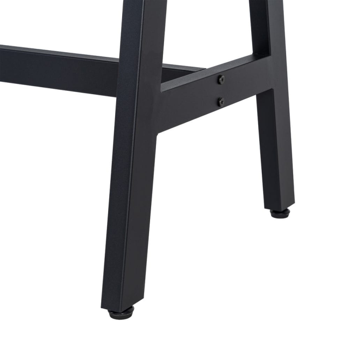 Masă înaltă din mdf maro cu structura metalica neagra 138x50x100 cm [7]