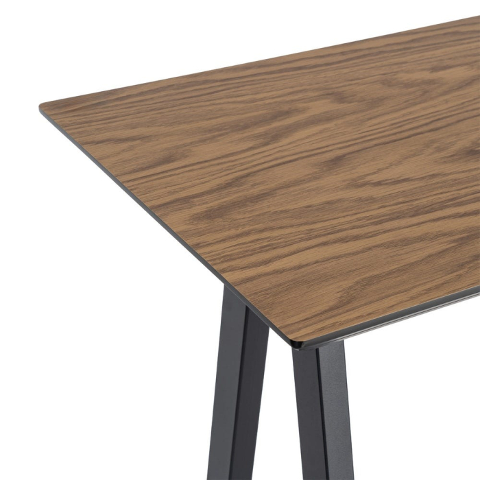 Masă înaltă din mdf maro cu structura metalica neagra 138x50x100 cm [5]