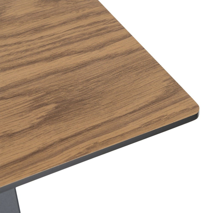 Masă înaltă din mdf maro cu structura metalica neagra 138x50x100 cm [6]