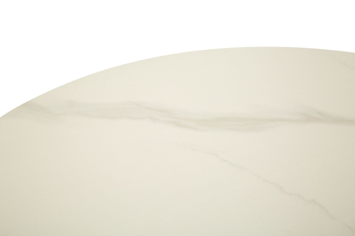 Masă înaltă de bar cu blat rotund marmură artificială și bază aurie [6]