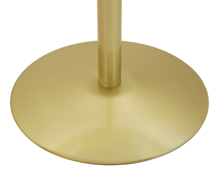 Masă înaltă de bar cu blat rotund marmură artificială și bază aurie [4]