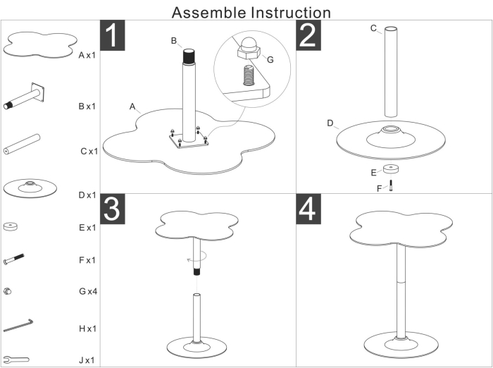 Masă înaltă de bar din metal galben muștar cu blat rotund decorativ [7]