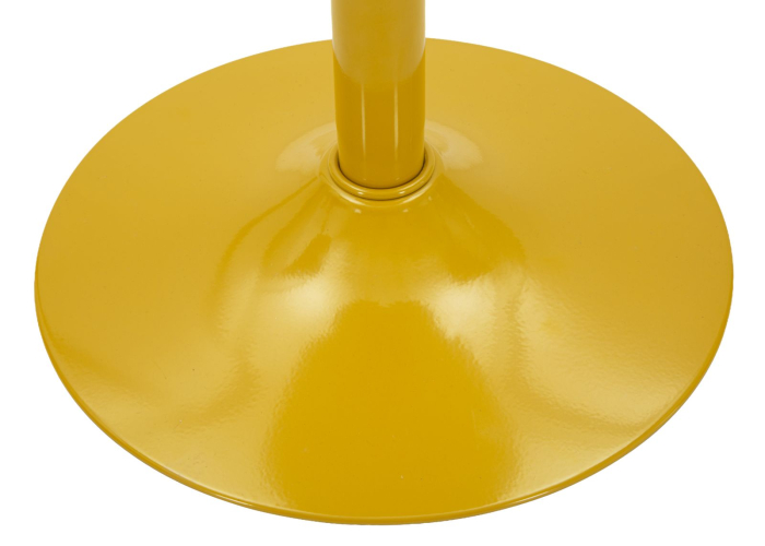 Masă înaltă de bar din metal galben muștar cu blat rotund decorativ [4]