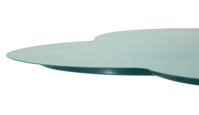 Masă înaltă de bar din metal verde petrol cu blat rotund decorativ [3]