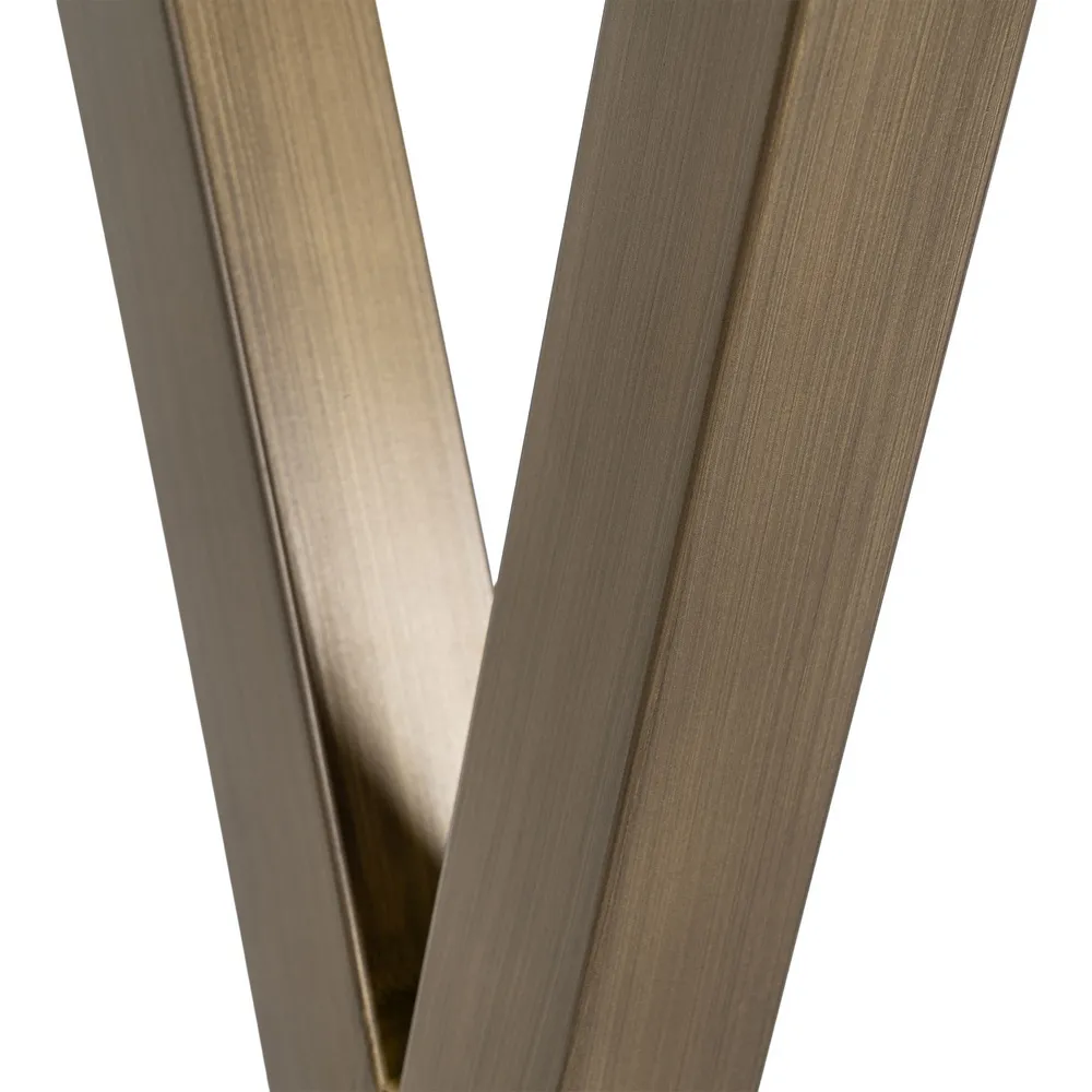 Masă înaltă cu blat cu aspect de lemn si picioare metalice in forma de X [7]