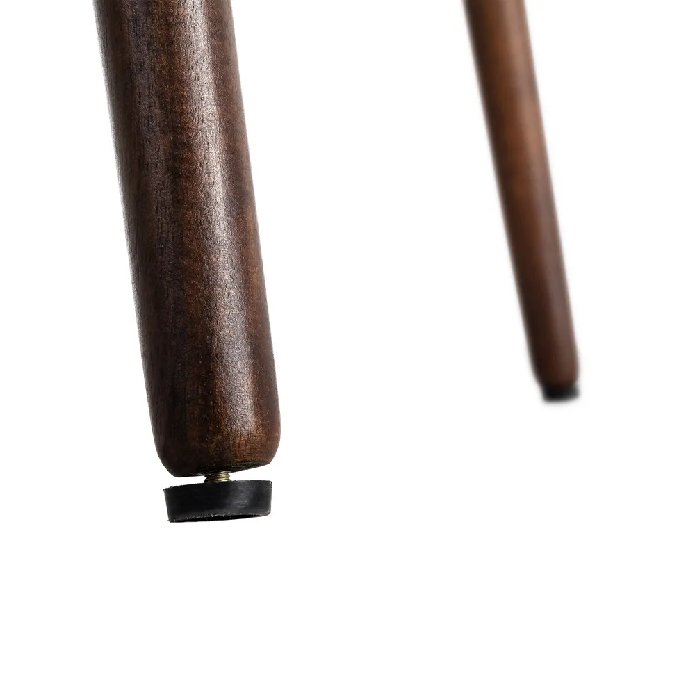 Masă joasă de cafea din lemn de mango maro închis cu picioare conice [8]