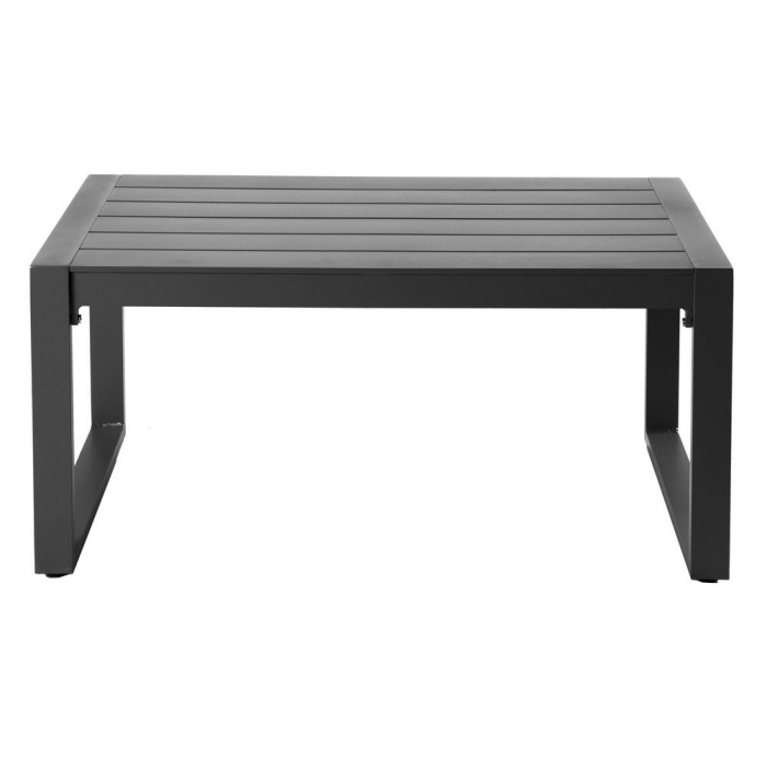 masă joasă IO – dreptunghiulară, aluminiu grafit, design minimalist [2]