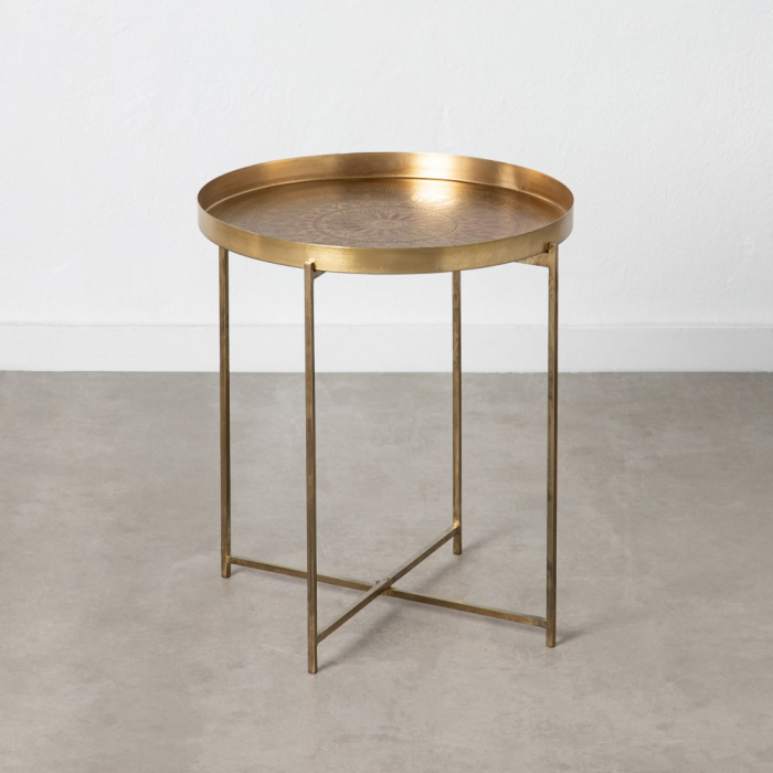 Masuta Laterala Auriu Fier CreativDeco - Design Minimalist pentru Diverse Utilizari [1]