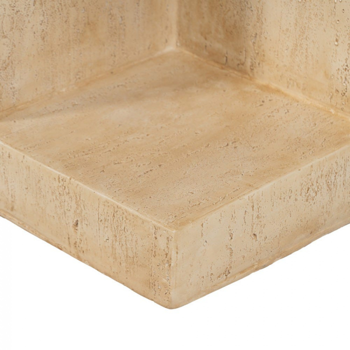 Masă laterală C bej – design sculptural și textură naturală [9]