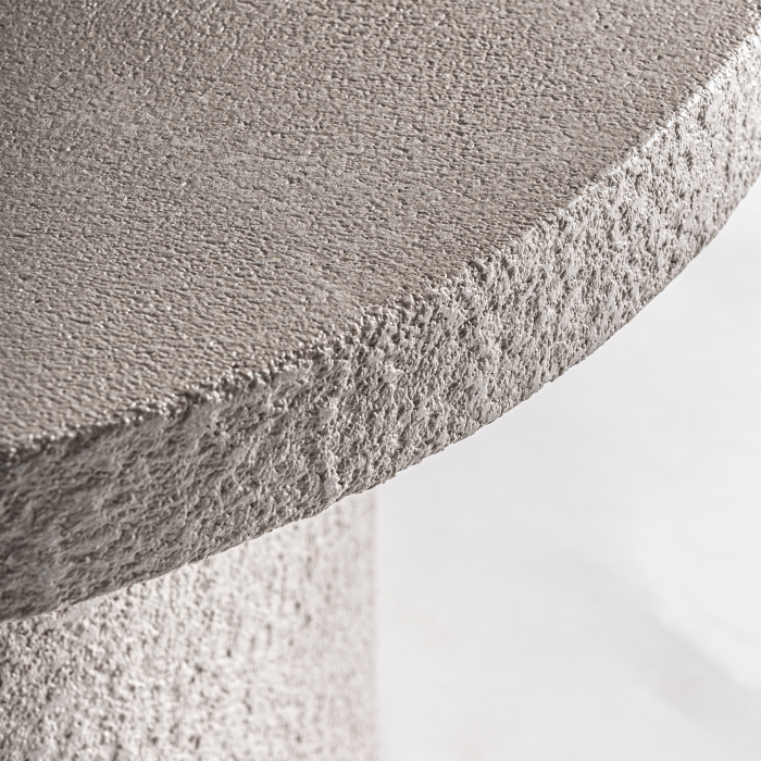 Masă laterală din beton bej pentru exterior și HoReCa Banfe [3]