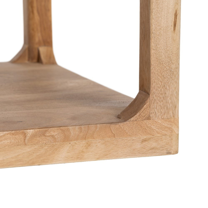 Masă laterală din lemn de mango cu structură cubică natur [7]