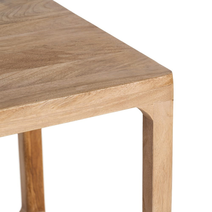 Masă laterală din lemn de mango cu structură cubică natur [6]