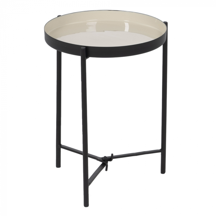 Masuta Auxiliara Negru si Taupe CreativDeco - Mobilier Modern pentru Colturile Cozy [3]