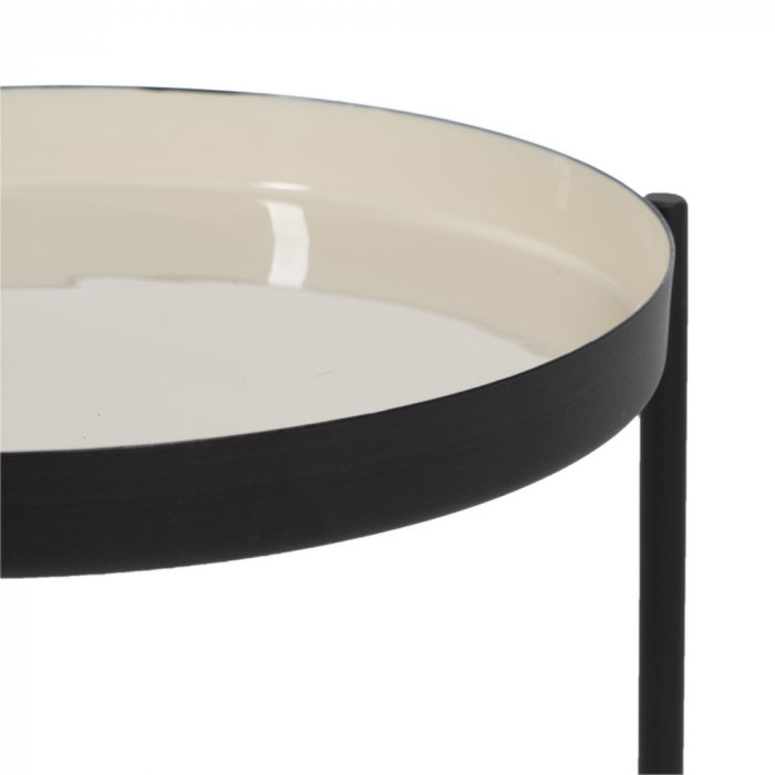 Masuta Auxiliara Negru si Taupe CreativDeco - Mobilier Modern pentru Colturile Cozy [4]