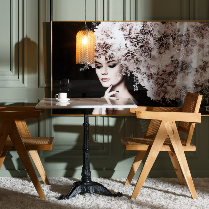 masuta patrata marmura si fier CreativDeco pentru decor luxos [2]