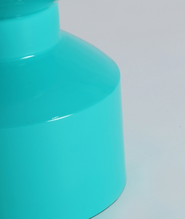 Masă laterală Pop din fier turcoaz cu finisaj lucios – masă geometrică metalică turcoaz [2]