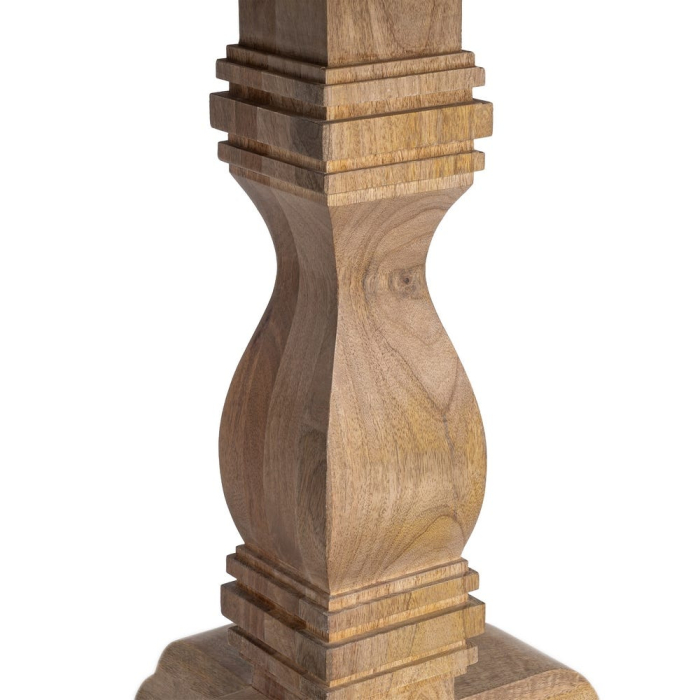 Masă laterală rotundă lemn masiv de mango rustic elegant [5]