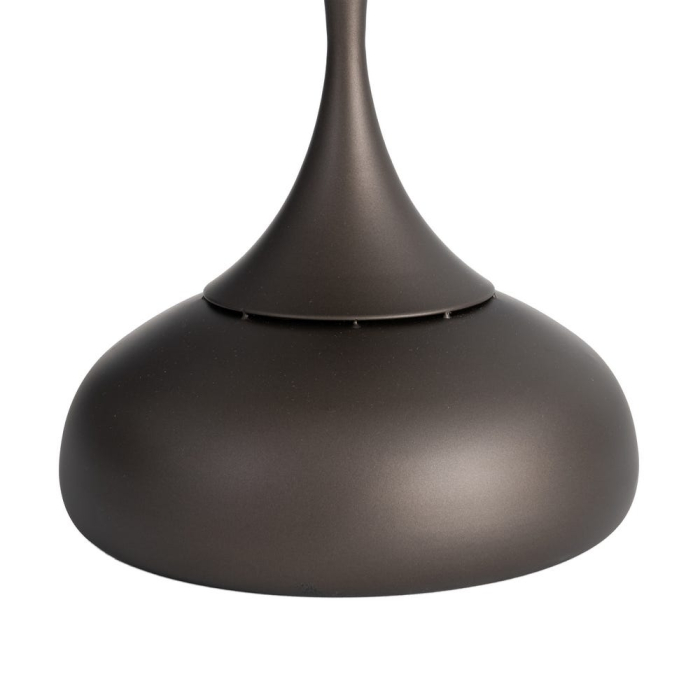 Masă laterală rotundă marmură neagră bază sculpturală [7]