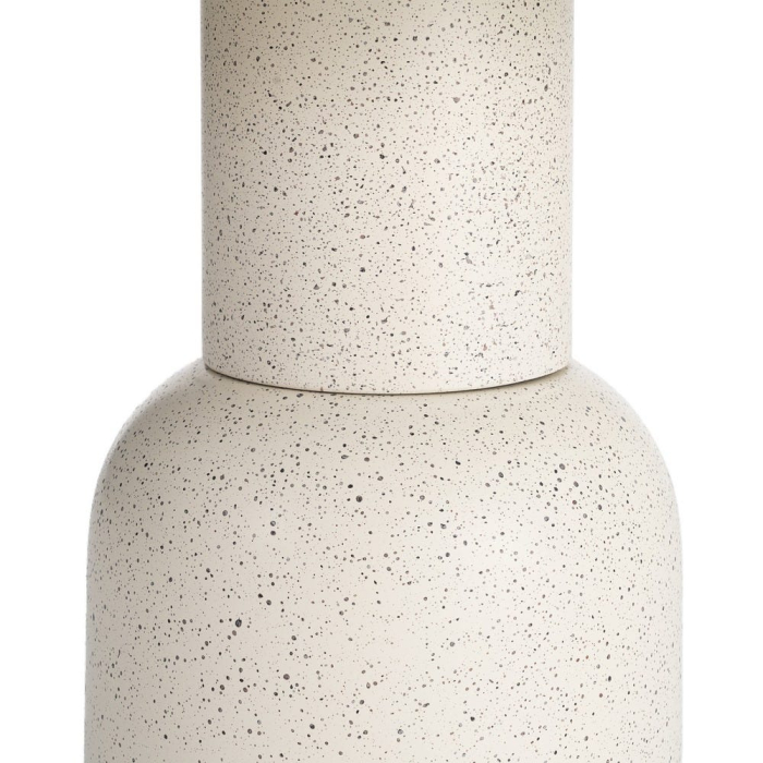 Masă laterală rotundă metal alb terrazzo bază cilindrică [7]