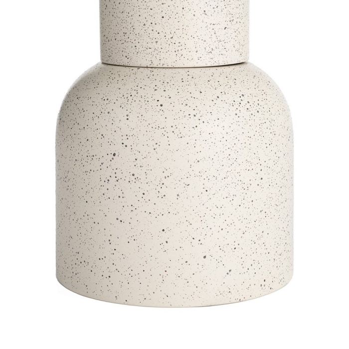 Masă laterală rotundă metal alb terrazzo bază cilindrică [8]