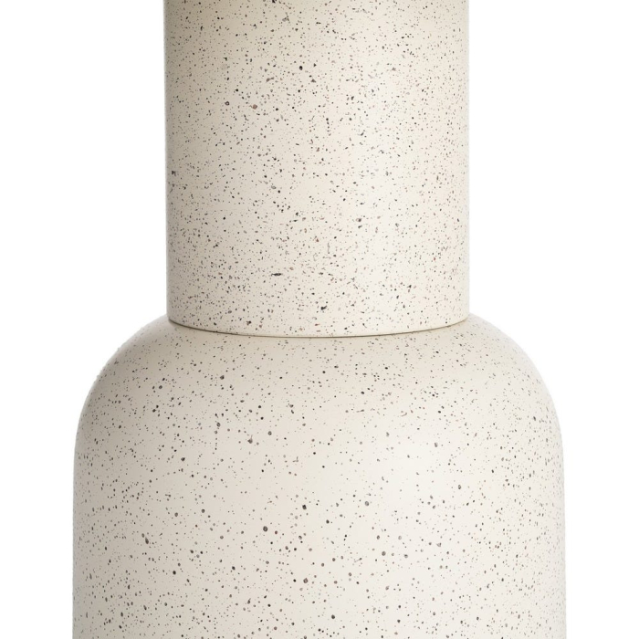 Masă laterală rotundă metal alb terrazzo bază volumetrică [6]