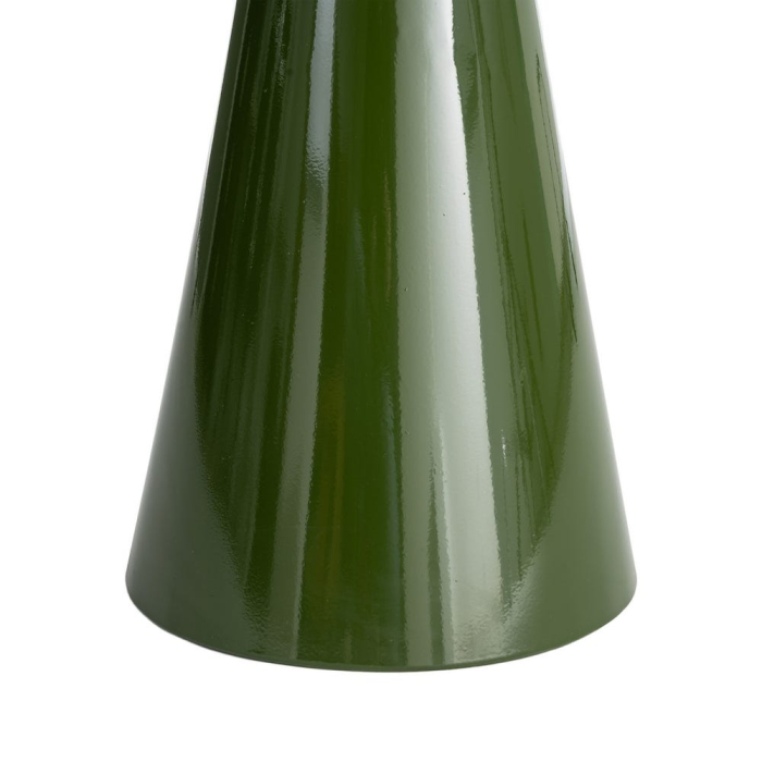 Masă laterală rotundă verde cu blat inelar dublu [7]