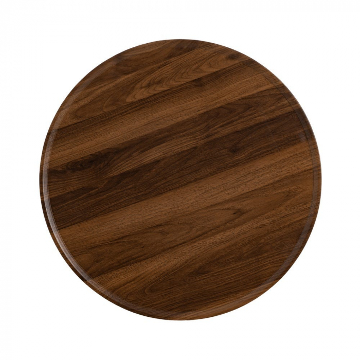 Masă rotundă maro & negru – compactă, simplă, funcțională [7]