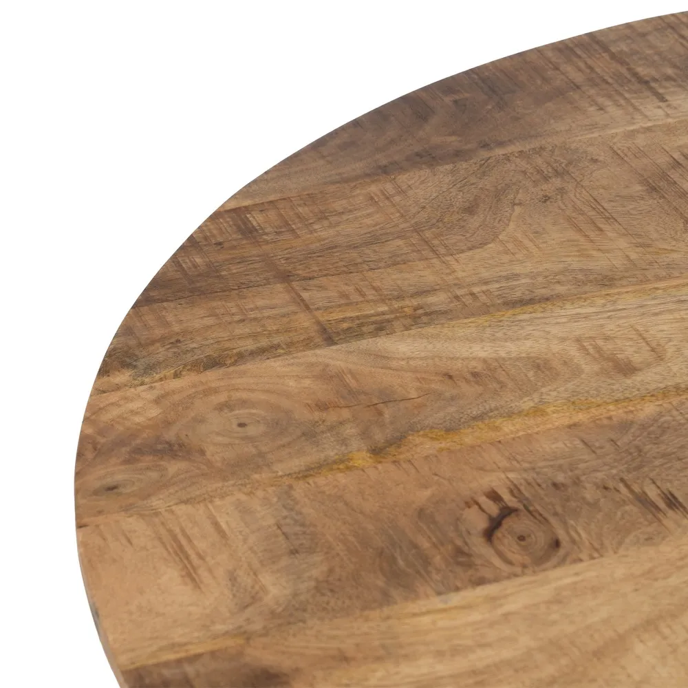 Masa Living Rotunda Lemn, Natural negru, de la creativdeco.ro [5]