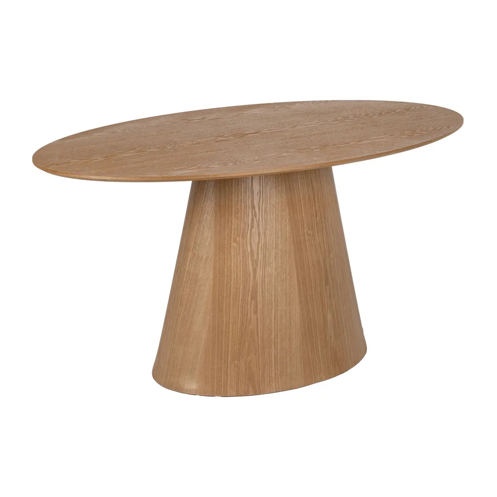Masa ovala MDF finisaj lemn|Mese ovale de dining pentru interioare elegante [2]