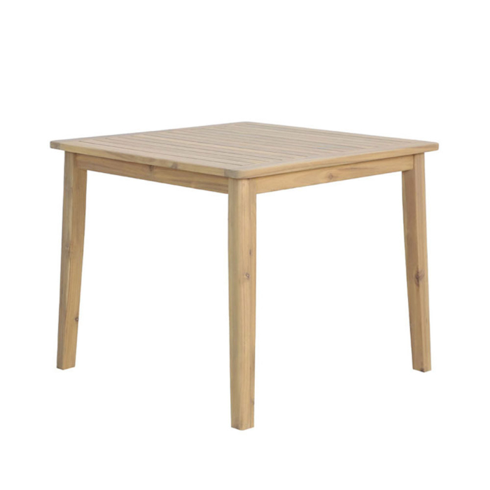 Masă pătrată de dining din lemn de acacia bej [3]