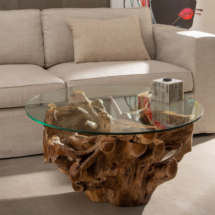 Masa tec sticla decor moderna living [2]