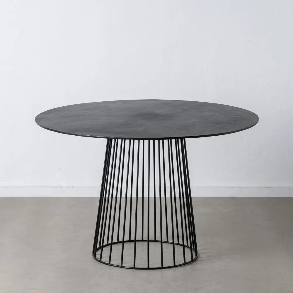 Masa Rotunda Amalia, Metal Aluminiu, Negru - CreativDeco.ro [3]