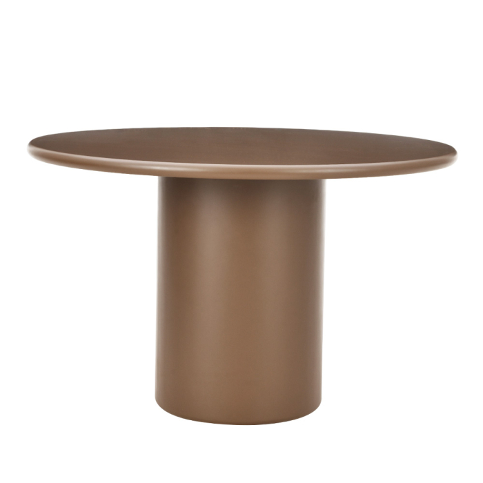 Masă rotundă de dining din MDF maro [5]