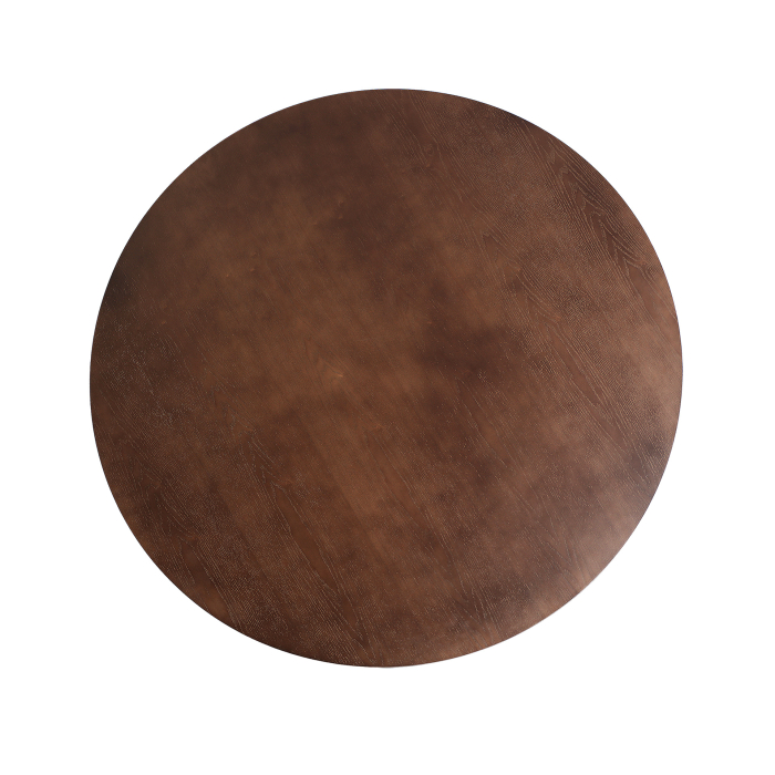 Masă rotundă de dining din MDF cu furnir de frasin pentru 4 persoane Hirzel [2]