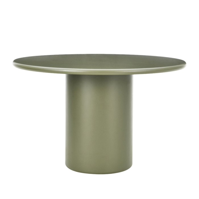 Masă rotundă de dining din MDF vopsit verde olive [5]