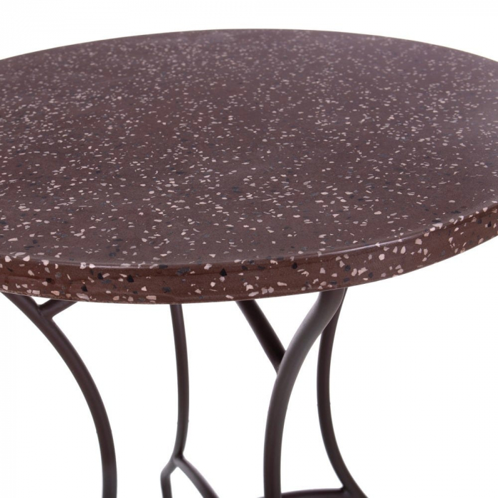 Masă About terrazzo maro rust – terrazzo și fier forjat [5]