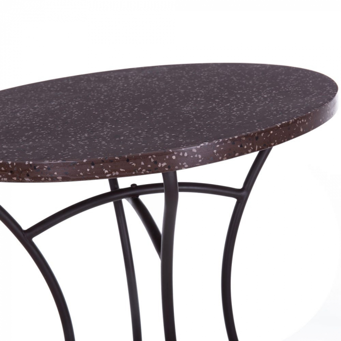 Masă About terrazzo maro rust – terrazzo și fier forjat [2]