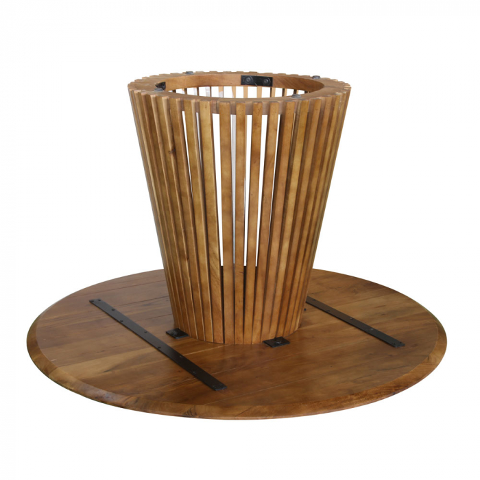 Masă rotundă lemn masiv sculpturală Torre [5]