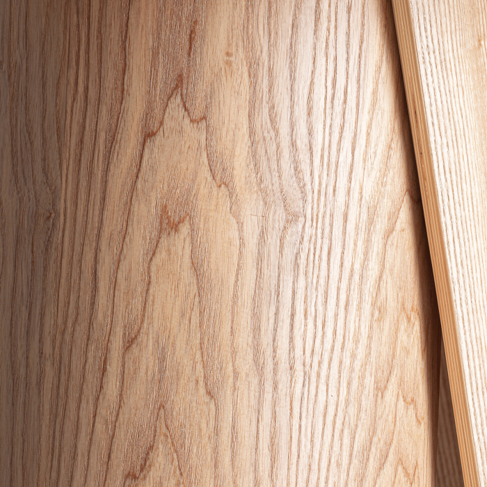 Masă rotundă din lemn deschis cu bază sculpturală pentru dining [3]