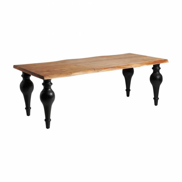 Masa sufragerie provensala acacia negru natural|Mese dining romantice [2]