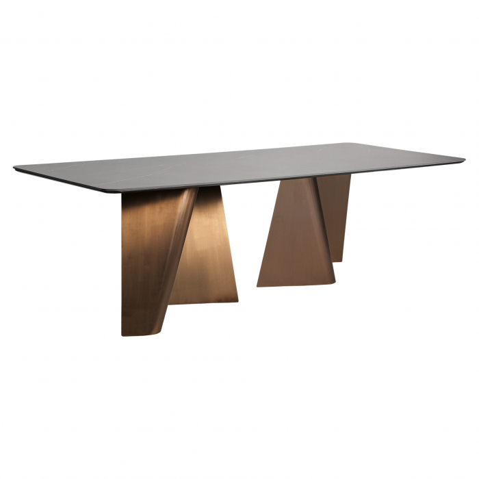 Masa sufragerie Art Deco|Portelan negru si maro|Mese dining luxoase [2]