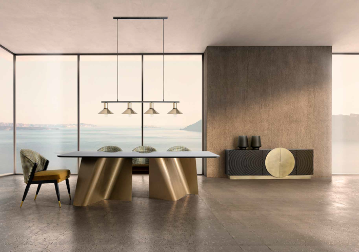 Masa sufragerie Art Deco|Portelan negru si maro|Mese dining luxoase [2]
