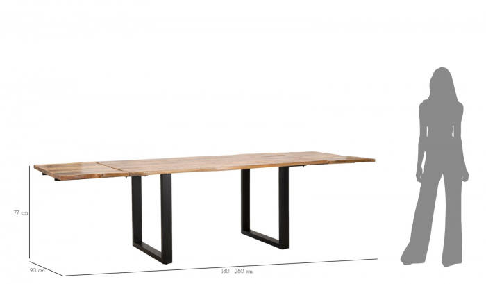 Masa sufragerie extensibila Edge lemn mango 8-12 persoane CreativDeco [12]